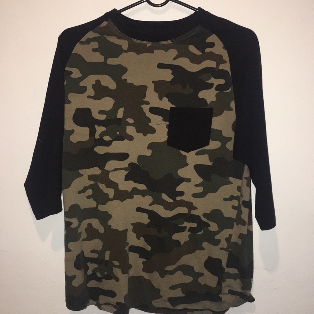 Camo Baseball tee